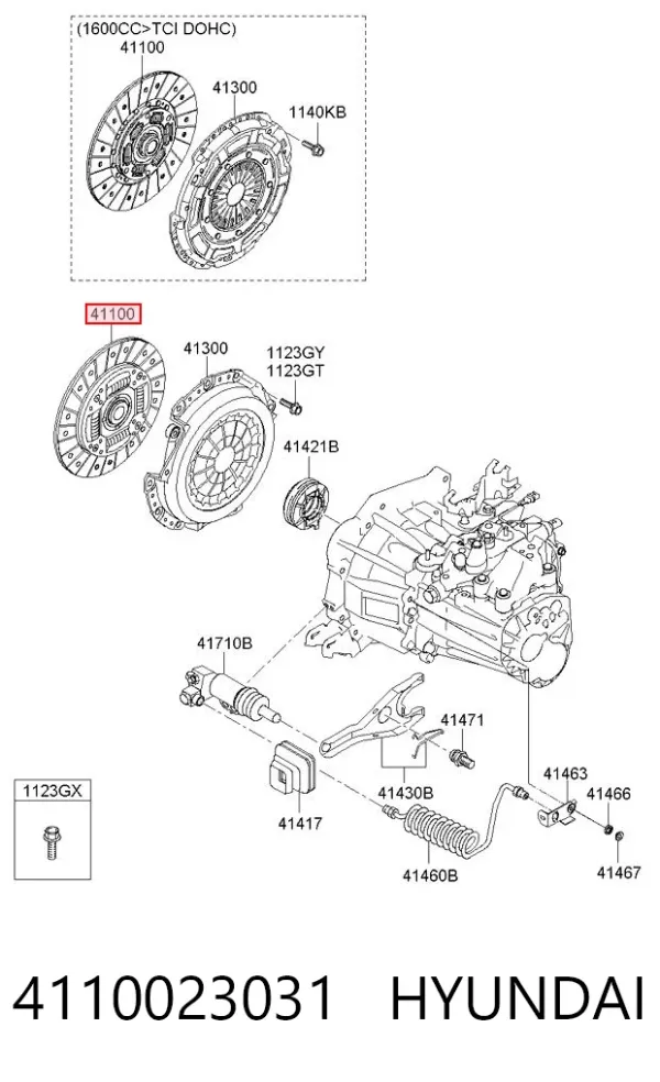 Tarcza sprzęgła 4110023031 Hyundai/Kia