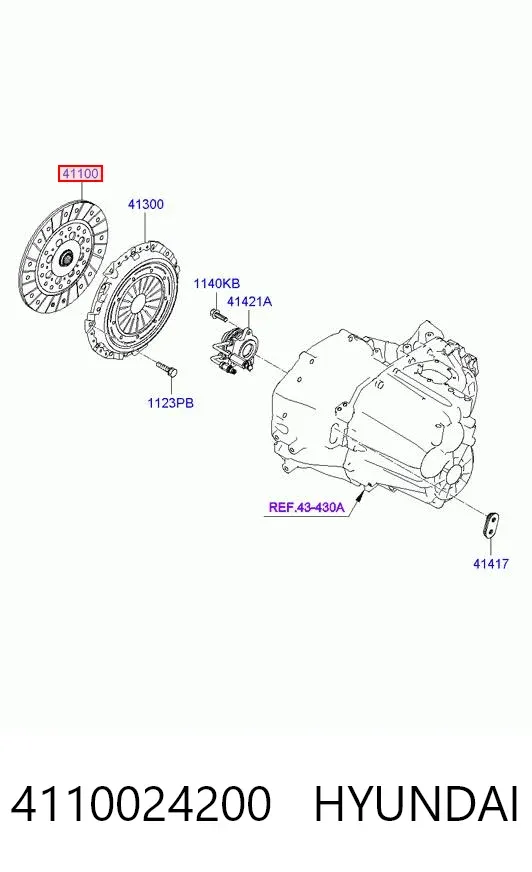 Tarcza sprzęgła 4110024200 Hyundai/Kia