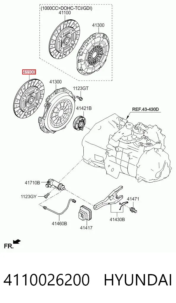 Tarcza sprzęgła 4110026200 Hyundai/Kia