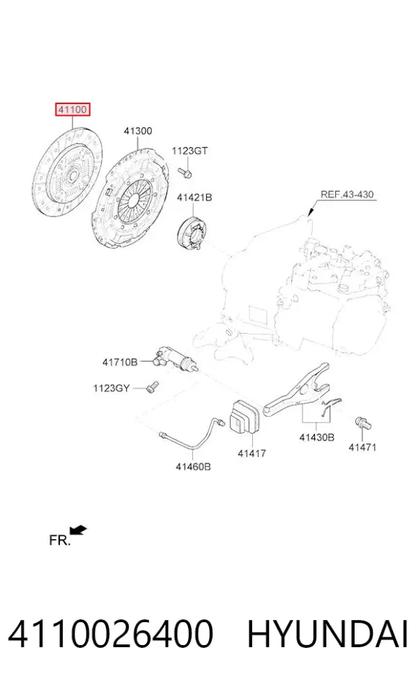 Tarcza sprzęgła 4110026400 Hyundai/Kia
