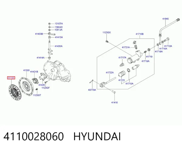 Tarcza sprzęgła 4110028060 Hyundai/Kia
