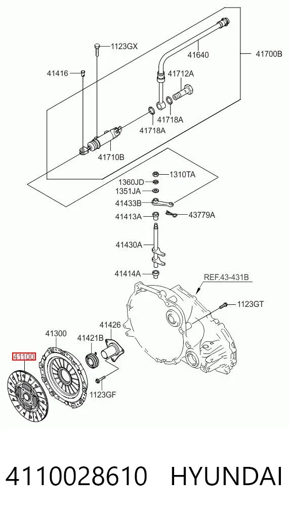 Tarcza sprzęgła 4110028610 Hyundai/Kia