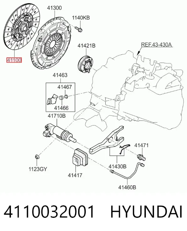 Tarcza sprzęgła 4110032001 Hyundai/Kia