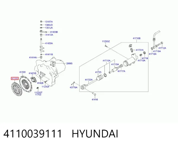 Tarcza sprzęgła 4110039111 Hyundai/Kia