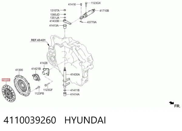 Tarcza sprzęgła 4110039260 Hyundai/Kia