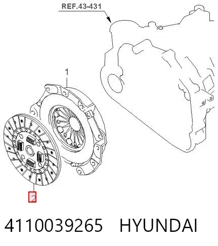 Tarcza sprzęgła 4110039265 Hyundai/Kia