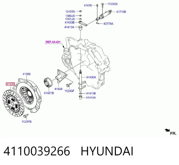 Tarcza sprzęgła 4110039266 Hyundai/Kia