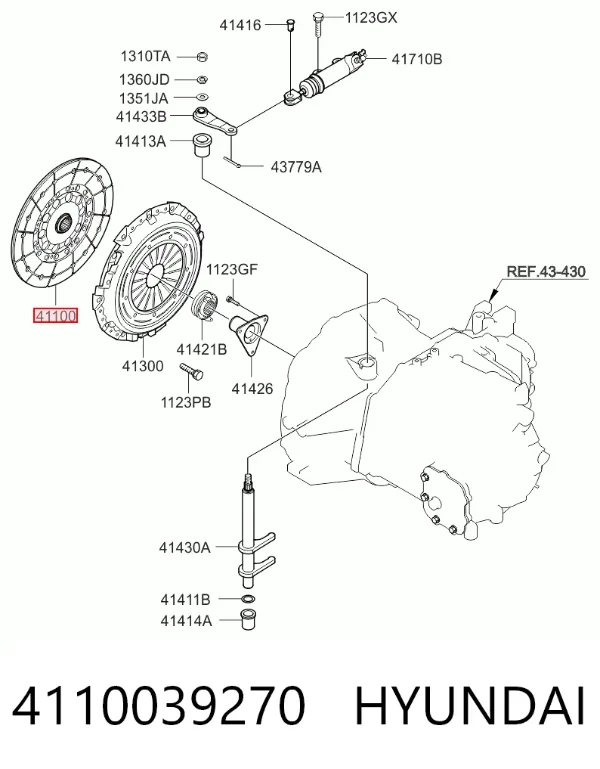 Tarcza sprzęgła 4110039270 Hyundai/Kia