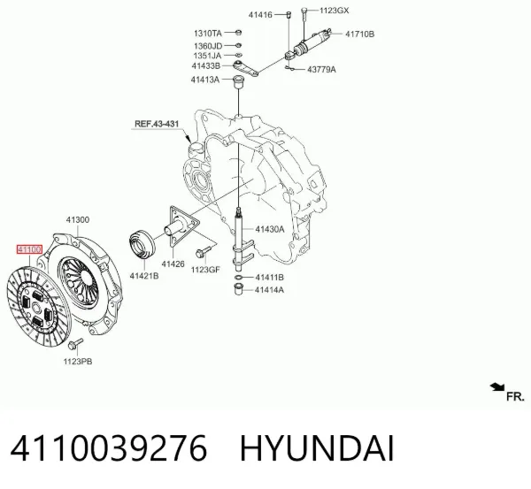 Tarcza sprzęgła 4110039276 Hyundai/Kia