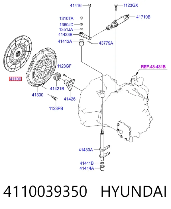 Tarcza sprzęgła 4110039350 Hyundai/Kia
