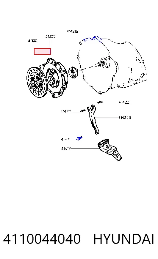 Tarcza sprzęgła 4110044040 Hyundai/Kia