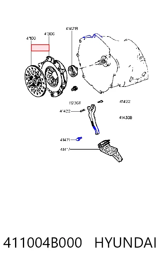 Tarcza sprzęgła 411004B000 Hyundai/Kia