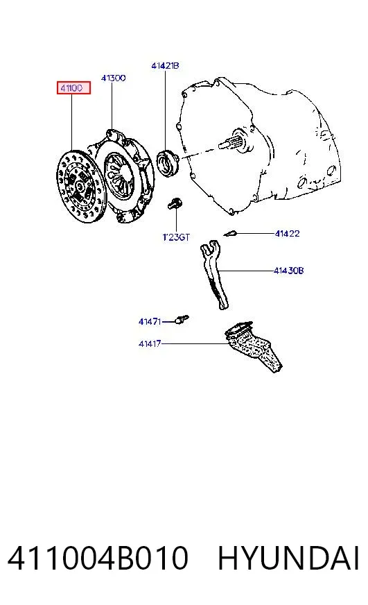 Tarcza sprzęgła 411004B010 Hyundai/Kia
