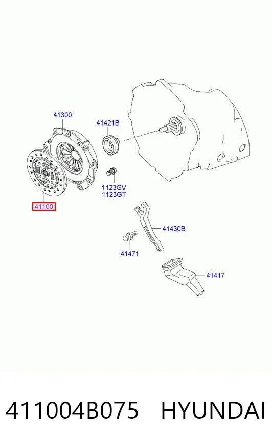 Tarcza sprzęgła 411004B075 Hyundai/Kia