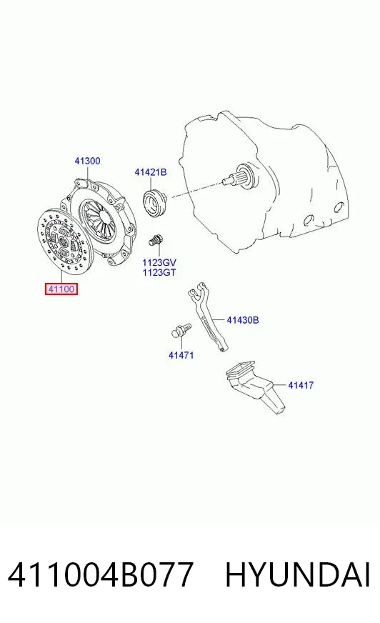Tarcza sprzęgła 411004B077 Hyundai/Kia