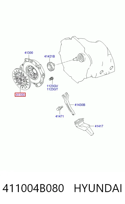 Tarcza sprzęgła 411004B080 Hyundai/Kia