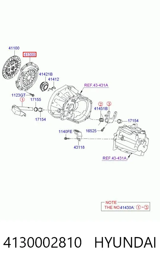 Docisk sprzęgła 4130002810 Hyundai/Kia