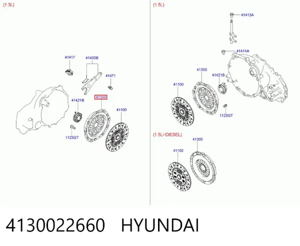 Docisk sprzęgła 4130022660 Hyundai/Kia