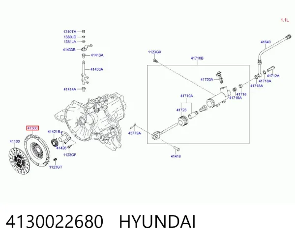 Docisk sprzęgła 4130022680 Hyundai/Kia