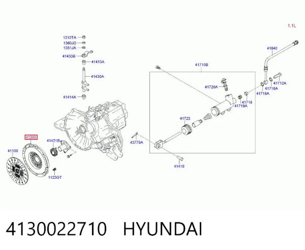 Docisk sprzęgła 4130022710 Hyundai/Kia