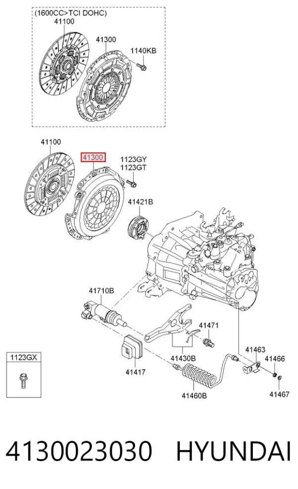 Docisk sprzęgła 4130023030 Hyundai/Kia