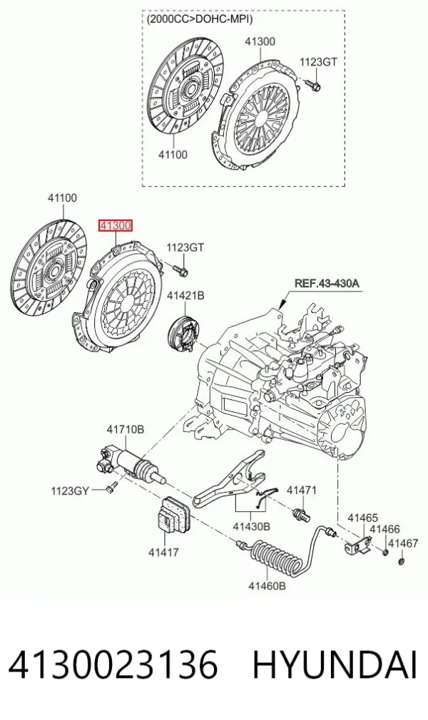 Docisk sprzęgła 4130023136 Hyundai/Kia