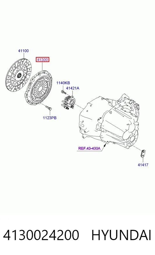 Docisk sprzęgła 4130024200 Hyundai/Kia