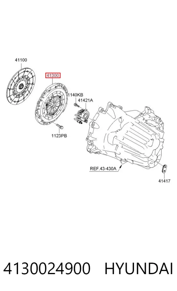Docisk sprzęgła 4130024900 Hyundai/Kia