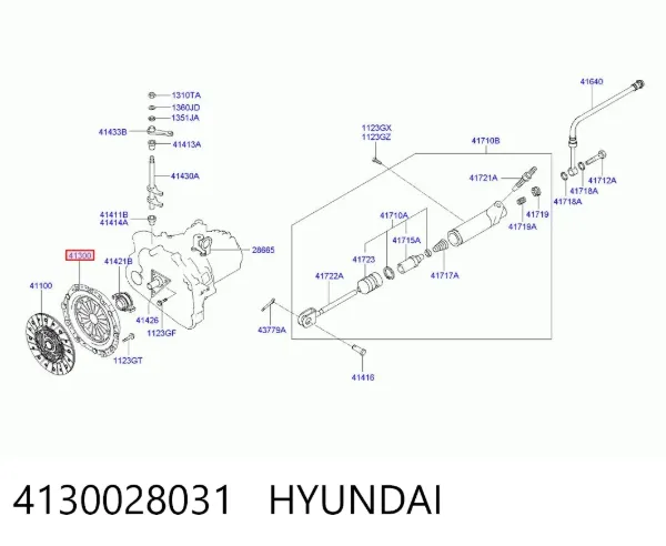 Docisk sprzęgła 4130028031 Hyundai/Kia