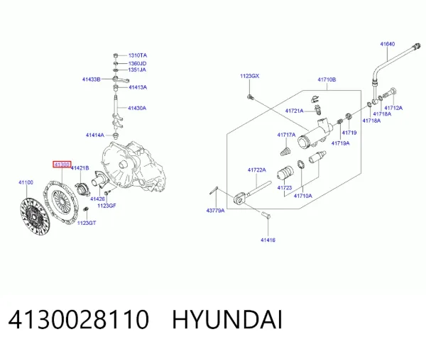 Docisk sprzęgła 4130028110 Hyundai/Kia