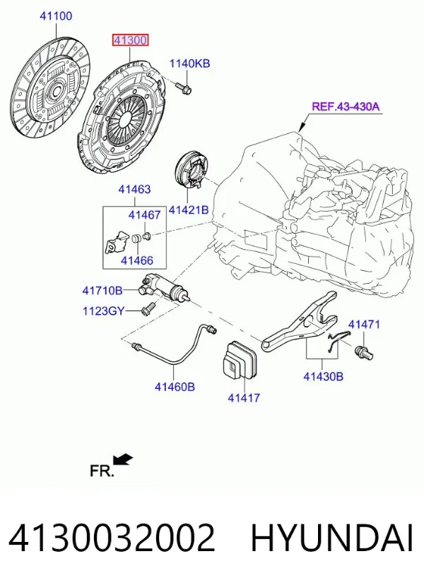Docisk sprzęgła 4130032002 Hyundai/Kia