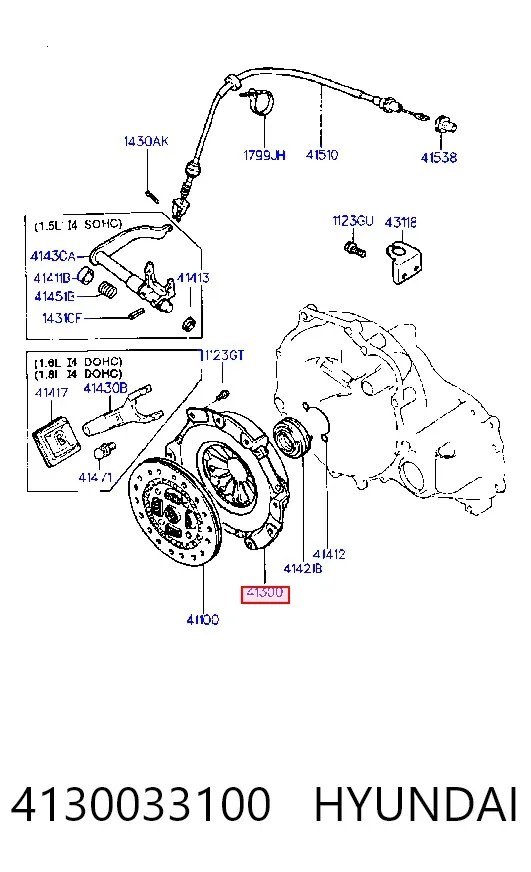 Docisk sprzęgła 4130033100 Hyundai/Kia