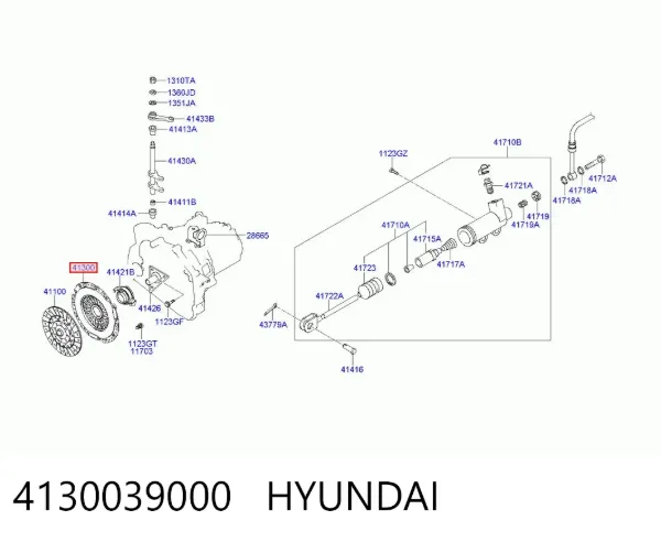Docisk sprzęgła 4130039000 Hyundai/Kia