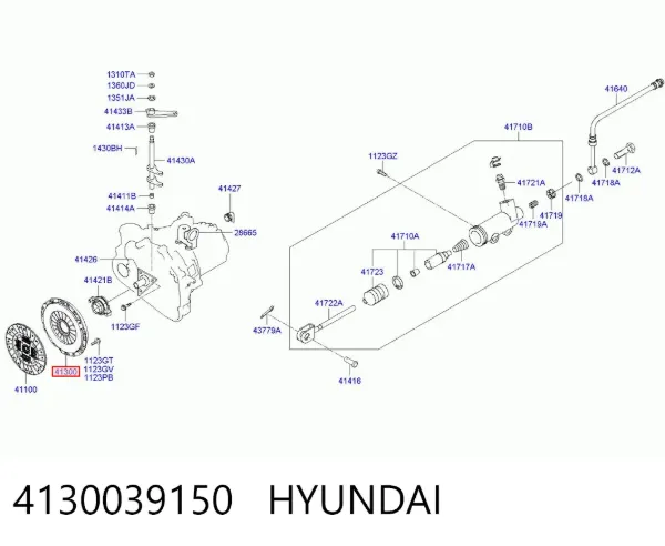 Docisk sprzęgła 4130039150 Hyundai/Kia