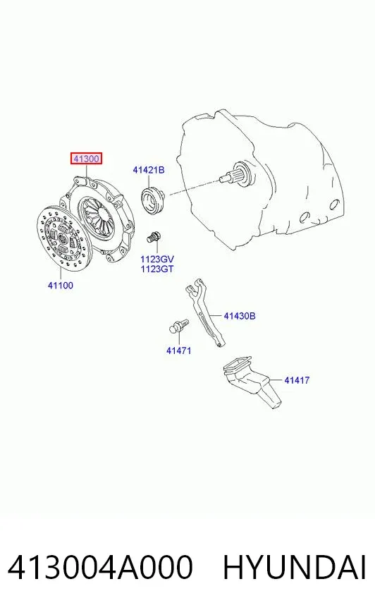 Docisk sprzęgła 413004A000 Hyundai/Kia