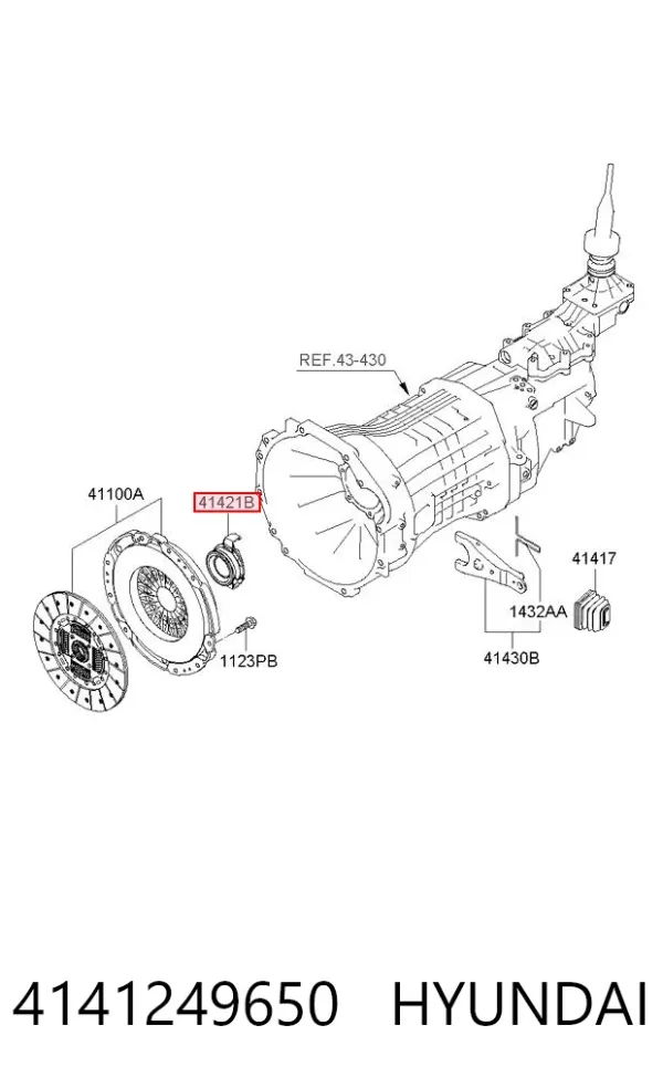 Łożysko wyciskowe sprzęgła 4141249650 Hyundai/Kia