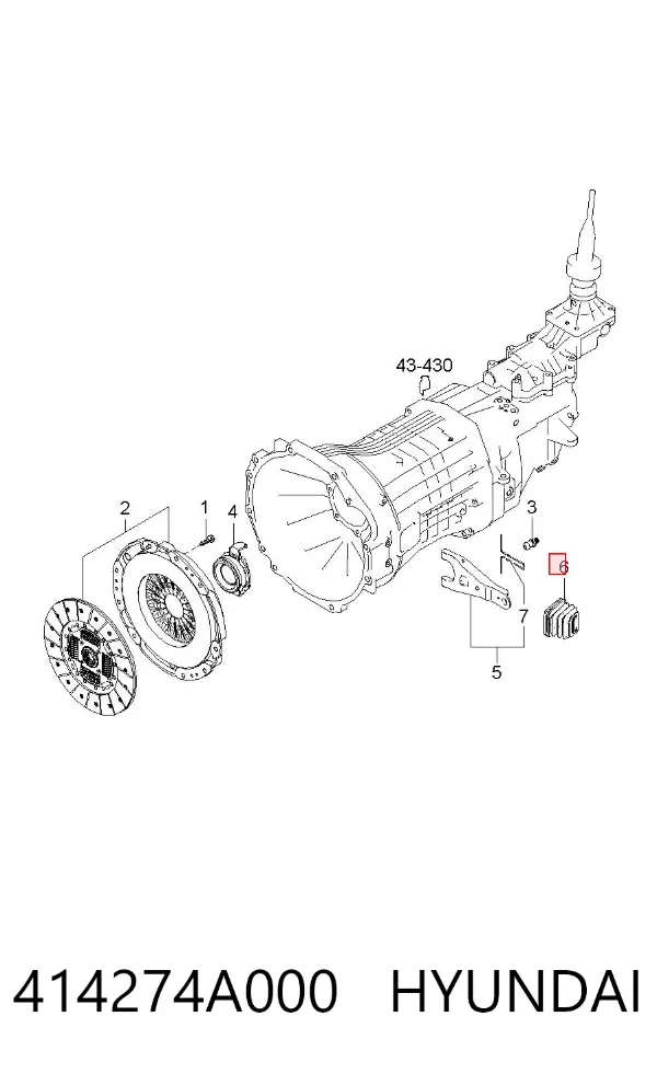 Osłona widełek sprzęgła 414274A000 Hyundai/Kia