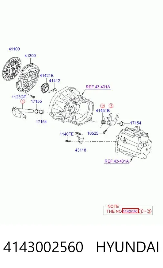 Widełki sprzęgła Hyundai I10 PA