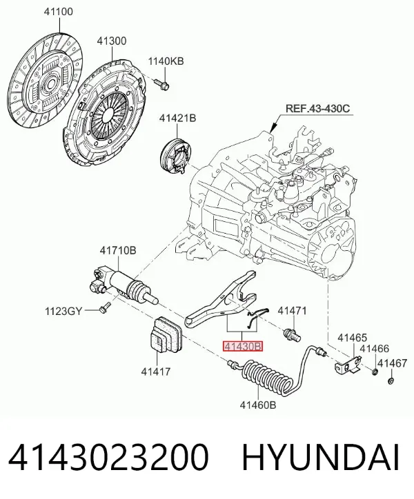 Widełki sprzęgła 4143023200 Hyundai/Kia
