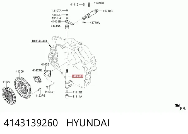Widełki sprzęgła 4143139260 Hyundai/Kia