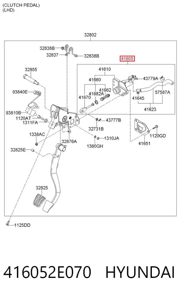 Cylinder sprzęgła główny 416052E070 Hyundai/Kia