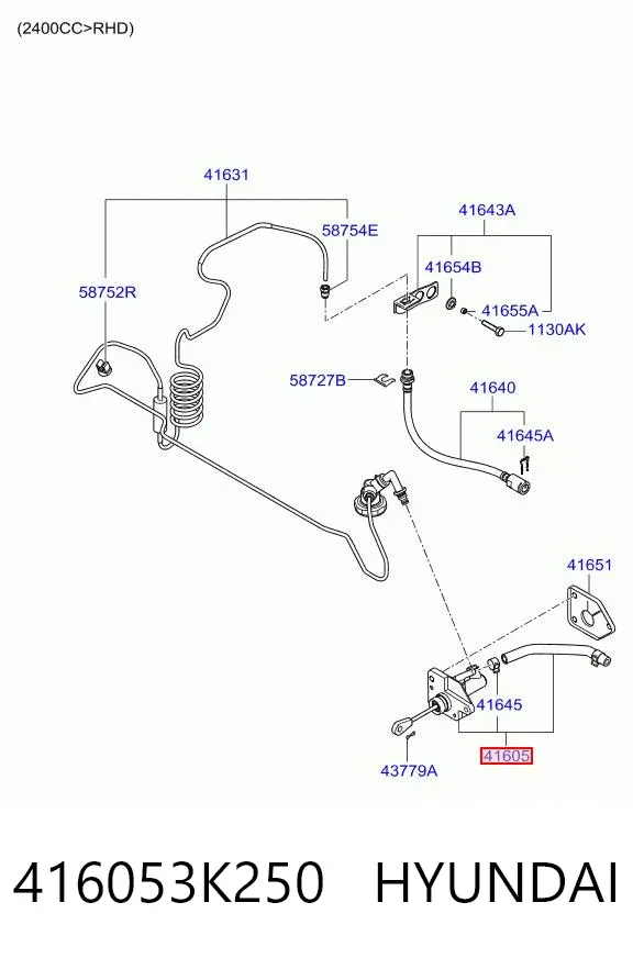 Cylinder sprzęgła główny Hyundai Sonata VI