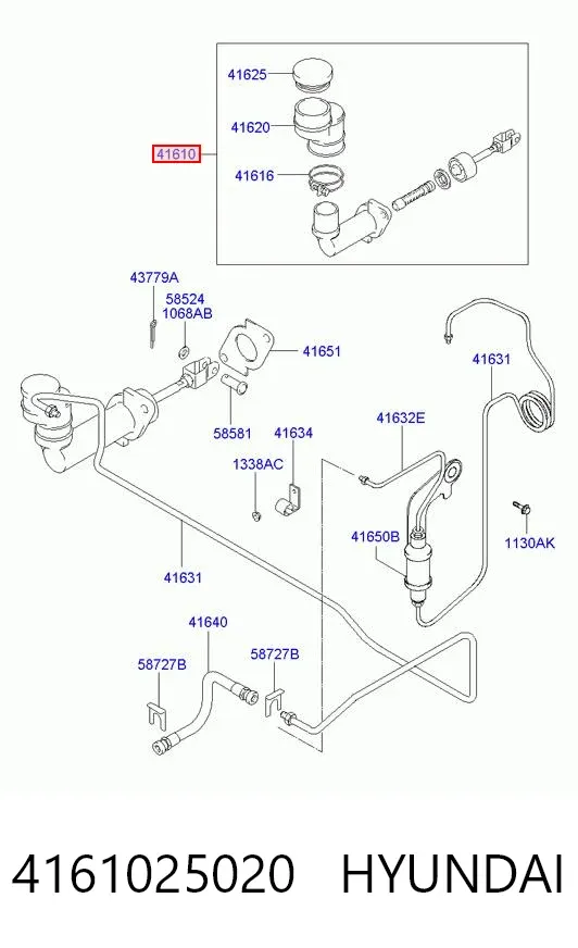 Cylinder sprzęgła główny 4161025020 Hyundai/Kia