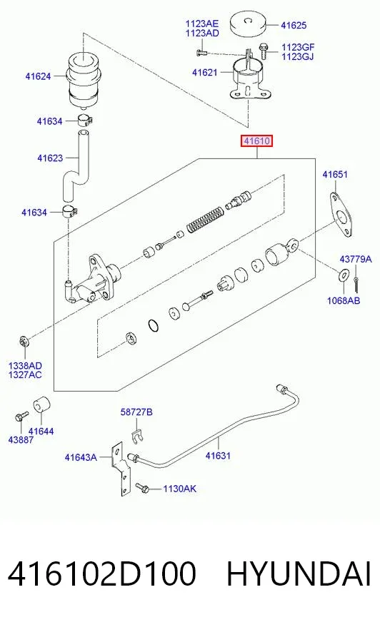 Cylinder sprzęgła główny 416102D100 Hyundai/Kia