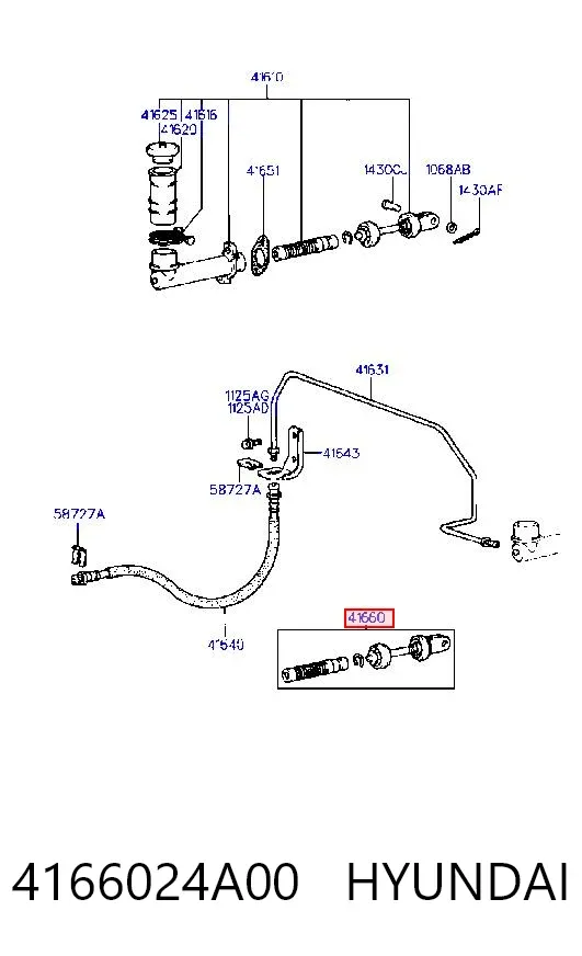 Zestaw naprawczy głównego cylindra hamulcowego 4166024A00 Hyundai/Kia