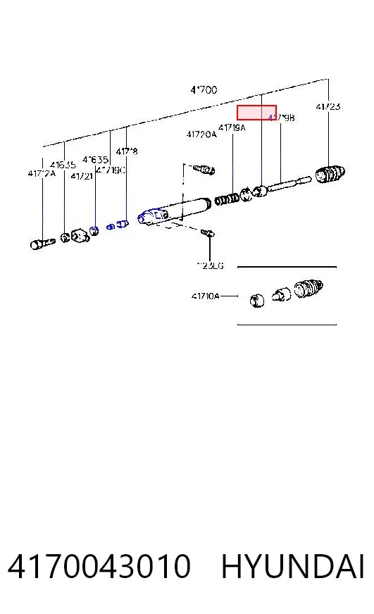 Cylinder roboczy sprzęgła 4170043010 Hyundai/Kia