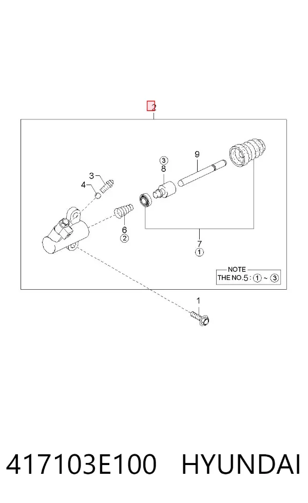 Cylinder roboczy sprzęgła 417103E100 Hyundai/Kia