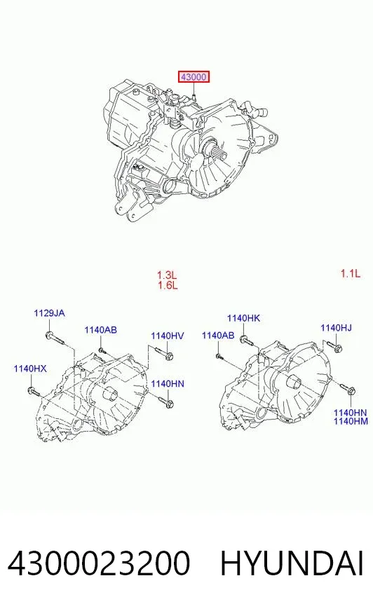 Mechaniczna skrzynia biegów w komplecie Hyundai Getz 