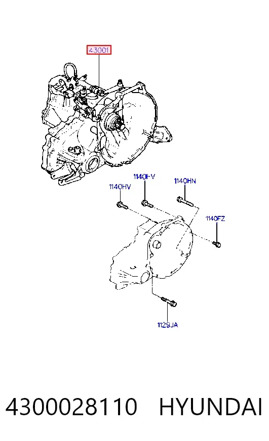 Mechaniczna skrzynia biegów w komplecie Hyundai Coupe I