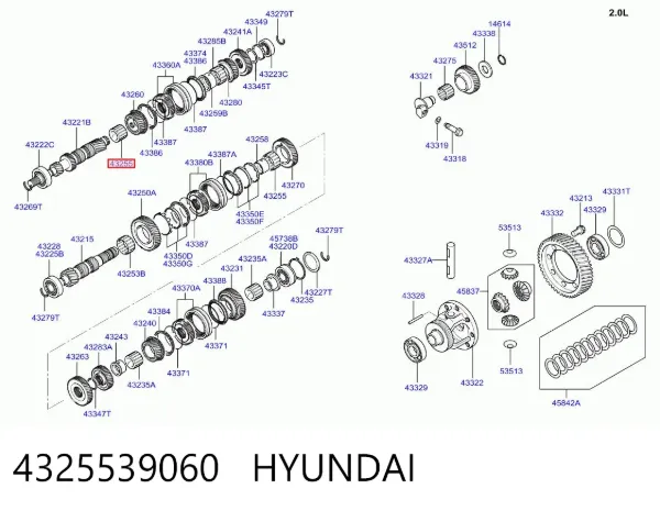 Łożysko skrzyni biegów Hyundai Sonata IV
